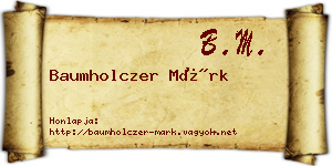 Baumholczer Márk névjegykártya